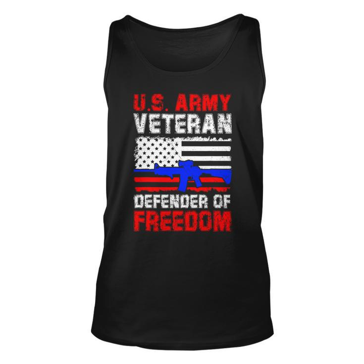 Veteran Vets Us Army Veteran Defender Of Freedom Fathers Veterans Day 4 Veterans Unisex Tank Top