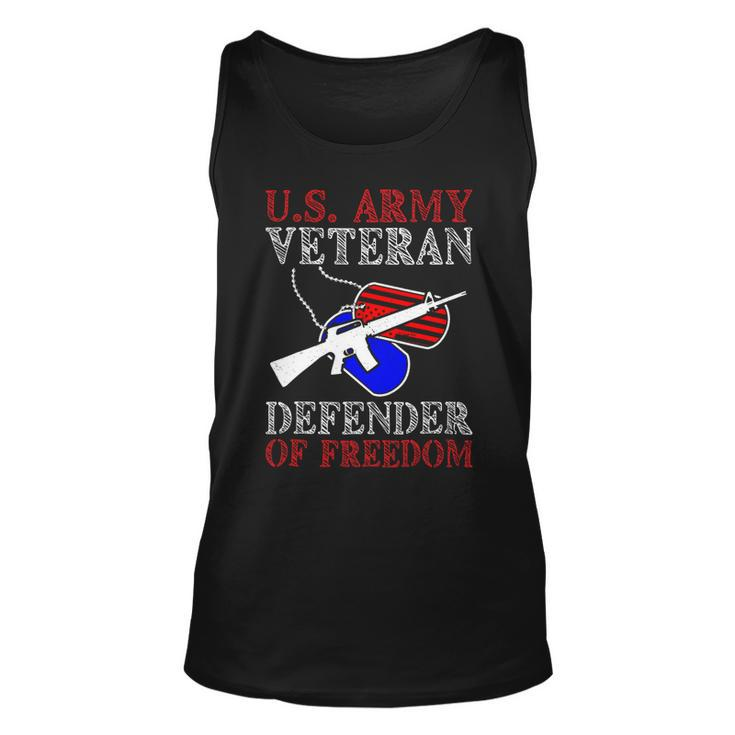Veteran Vets Us Army Veteran Defender Of Freedom Fathers Veterans Day 5 Veterans Unisex Tank Top