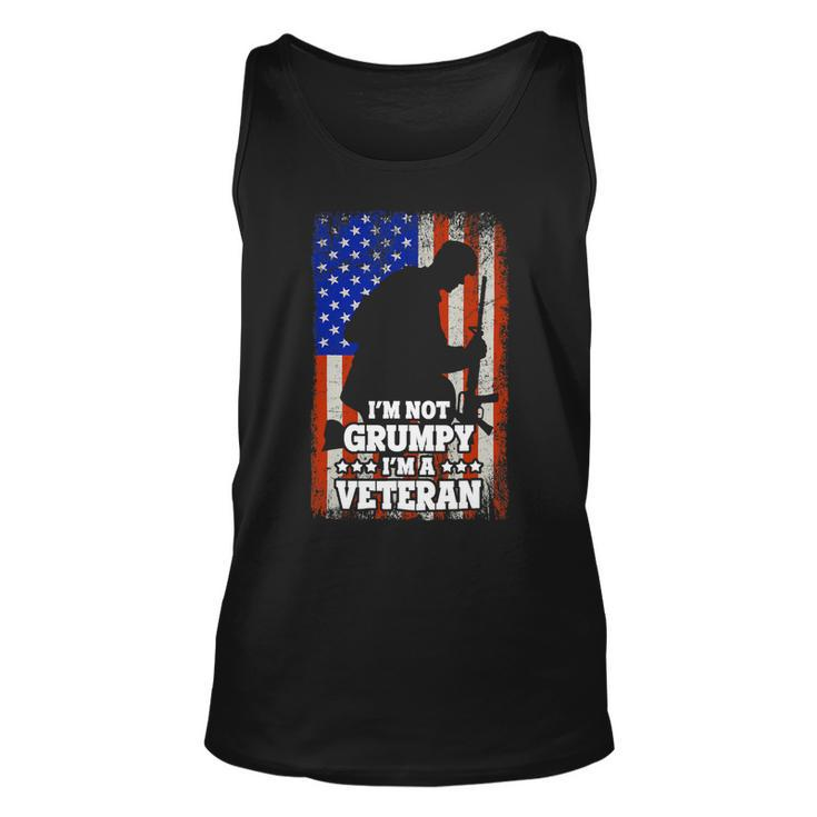 Veteran Vets Us Flag Im Not Grumpy Im A Veteran 116 Veterans Unisex Tank Top