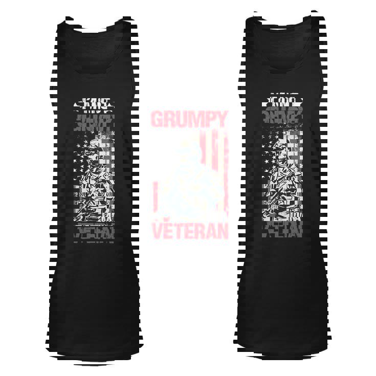 Veteran Vets Us Flag Im Not Grumpy Im A Veteran 119 Veterans Unisex Tank Top