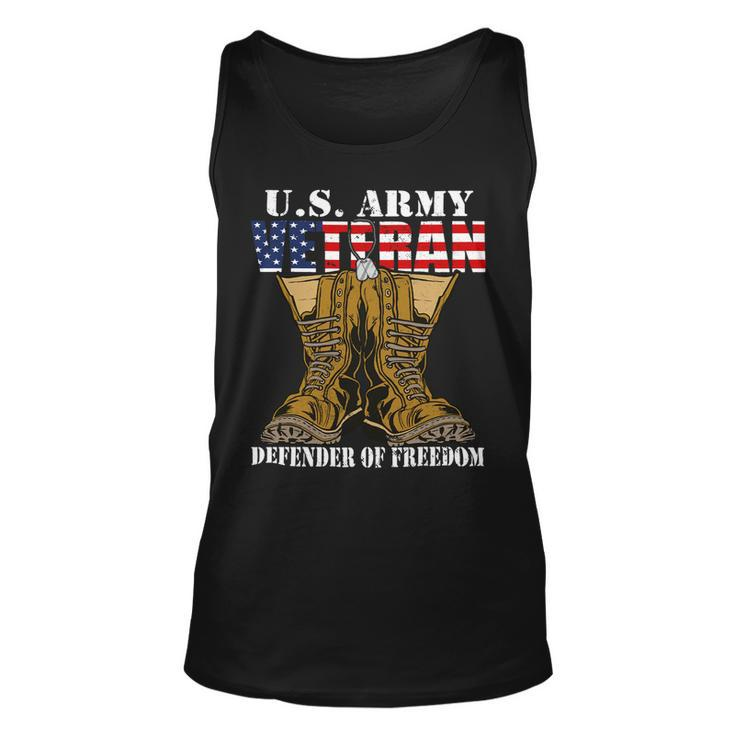 Veteran Vets Us Flag Us Army Veteran Defender Of Freedom Veterans Unisex Tank Top