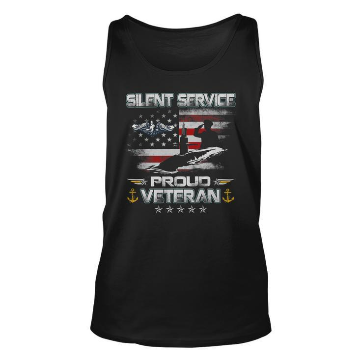 Veteran Vets US Submarine Silent Proud Service Veteran Flag Veterans Day Veterans Unisex Tank Top