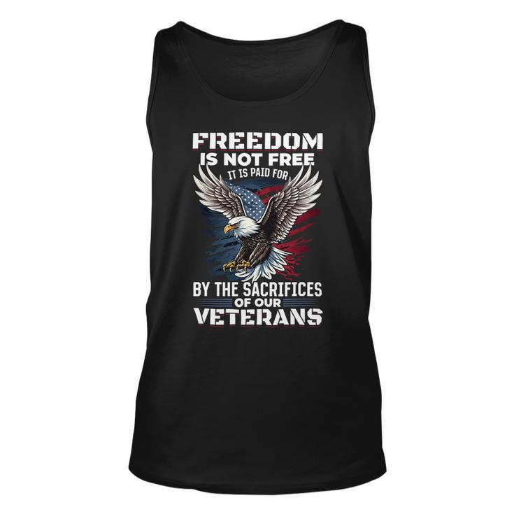 Veteran Vets Us Veteran Patriotic Freedom Is Not Free Veterans Unisex Tank Top