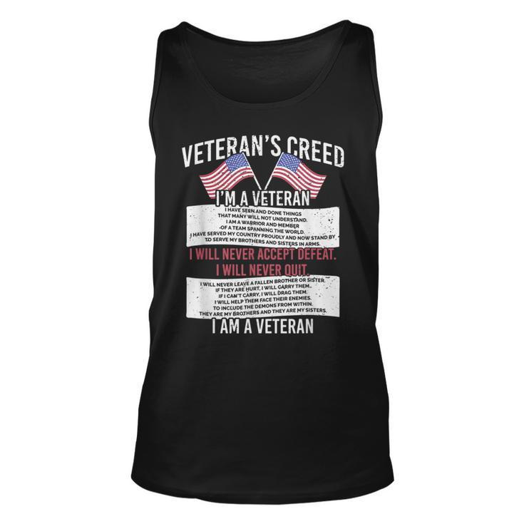 Veterans Creed Patriot Grandpa Chirstian Vietnam War  Unisex Tank Top