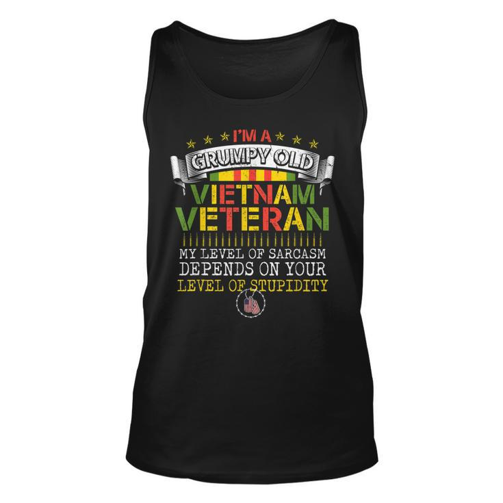 Veterans Day Im A Grumpy Old Vietnam Veteran  Unisex Tank Top