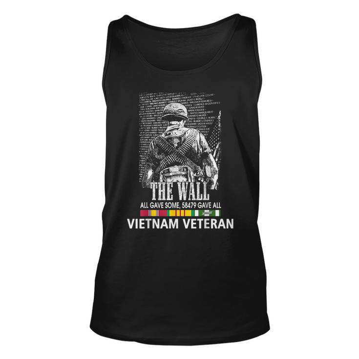 Vietnam Veteran The Wall All Gave Some 58479 Gave All  Unisex Tank Top