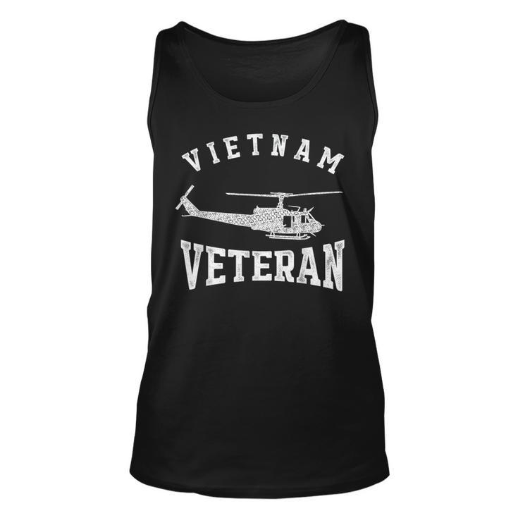 Vietnam Veteran  Veterans Military Helicopter Pilot Unisex Tank Top