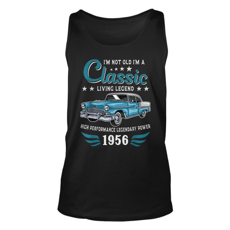 Vintage 1956 Birthday Classic Car For Legends Born In 1956 Unisex Tank Top