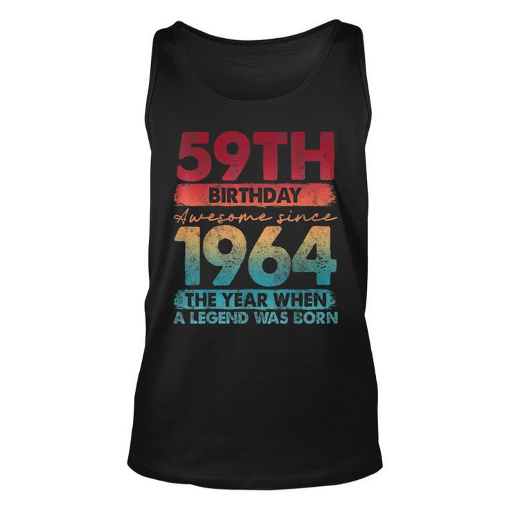Vintage 1964 59 Year Old Limited Edition 59Th Birthday Tank Top