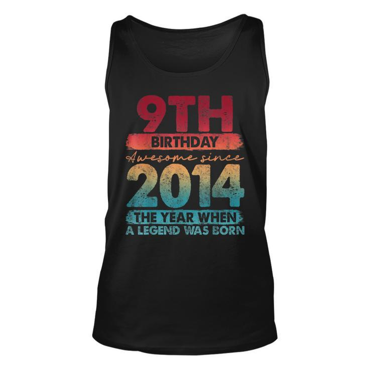 Vintage 2014 9 Year Old Limited Edition 9Th Birthday Tank Top