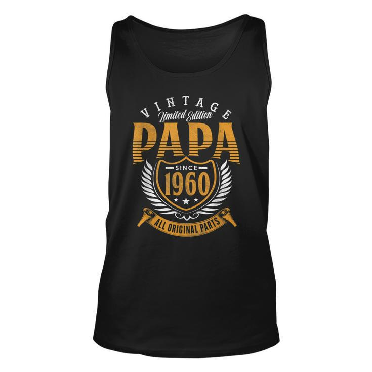 Vintage 60Th Birthday Papa Gift Since 1960 Dad   Unisex Tank Top