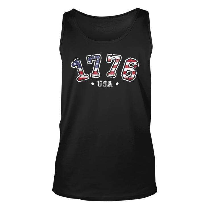 Vintage American Independence Usa Flag 4Th Of July 1776  Unisex Tank Top