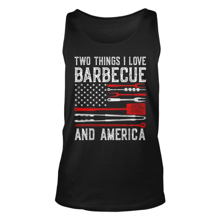 Vintage Bbq America Lover Us Flag Bbg Cool American Barbecue Tank Top