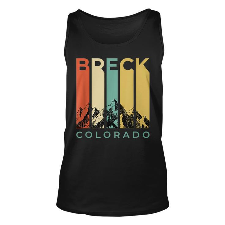 Vintage Breckenridge “Breck” Colorado Retro Colored Stripes  Unisex Tank Top