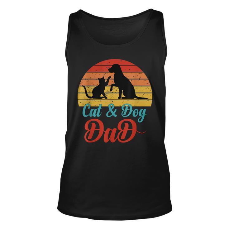 Vintage Cat And Dog Dad Owner Father Daddy Pet Animal Tank Top