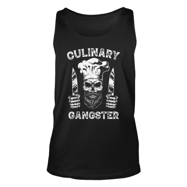 Vintage Cooking Bbq Bearded Culinary Gangster Guru Grilling Tank Top