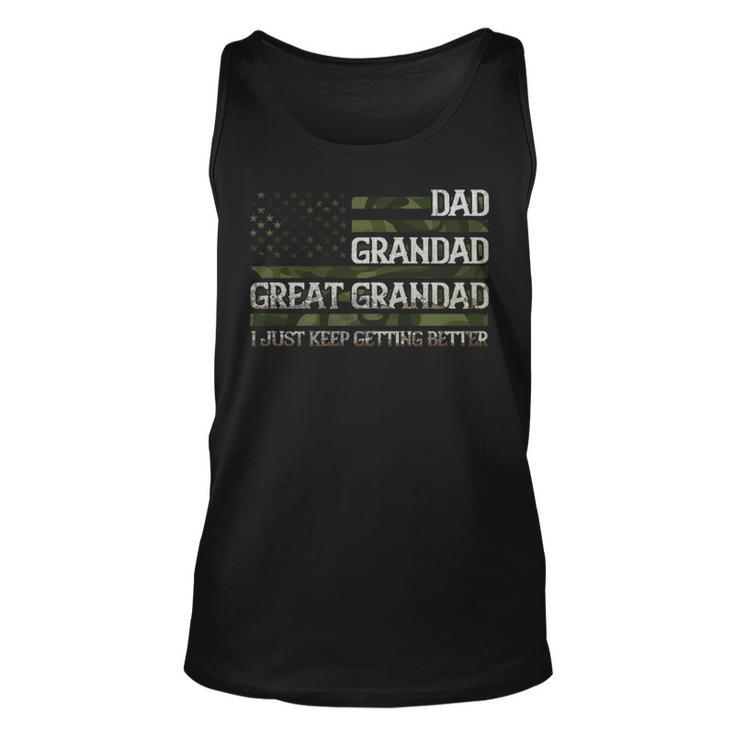 Vintage Dad Grandad Great Grandad With Us Flag Fathers Day For Dad Tank Top