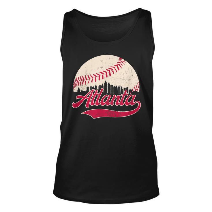 Vintage Distressed Atlanta Skyline  Baseball  Unisex Tank Top