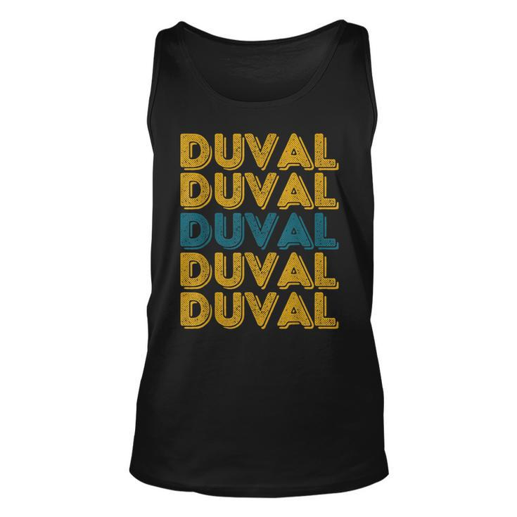 Vintage Duval County Florida Retro Duval Teal And Gold Tank Top