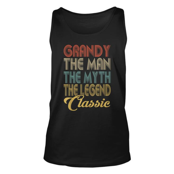 Vintage Grandy The Man Myth Legend Grandpa Gift Retro  Unisex Tank Top