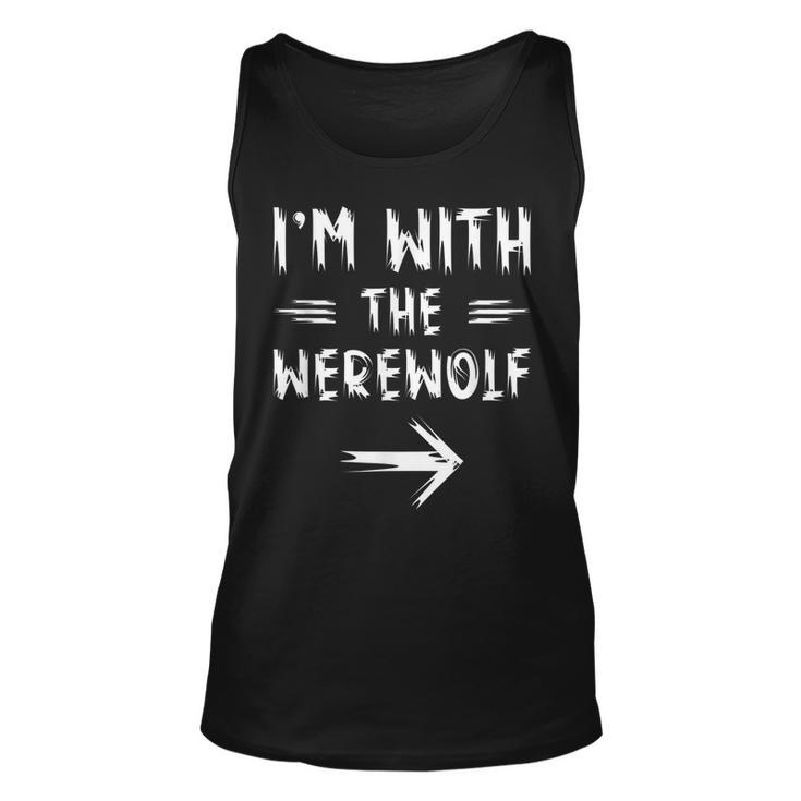 Vintage I´M With The Werewolf Full Moon Wolf Halloween Party For Wolf Lovers Tank Top