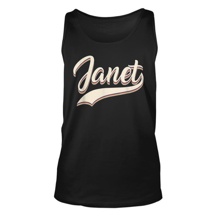 Vintage Janet Retro First Name Personalized 1970S Love Janet  Unisex Tank Top