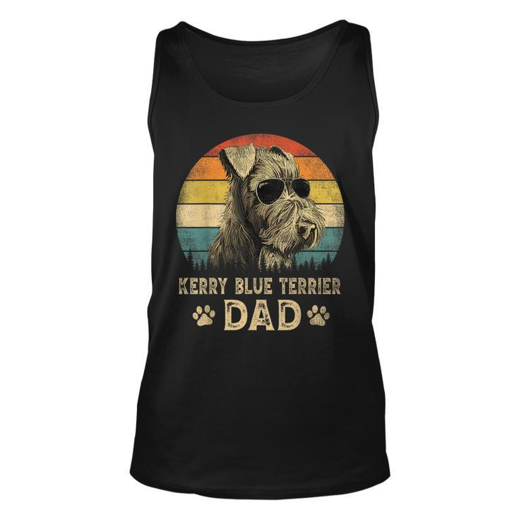 Vintage Kerry Blue Terrier Dad Dog Lovers Fathers Day   Unisex Tank Top