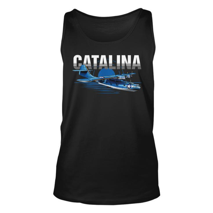 Vintage Military Aviation Flying Boat  Unisex Tank Top
