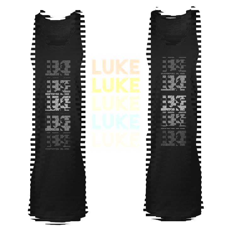Vintage Retro Luke First Name  Unisex Tank Top