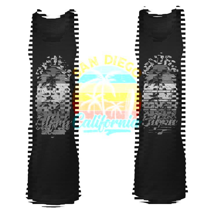 Vintage San Diego California Beach Surf Summer Vacations California And Merchandise Tank Top