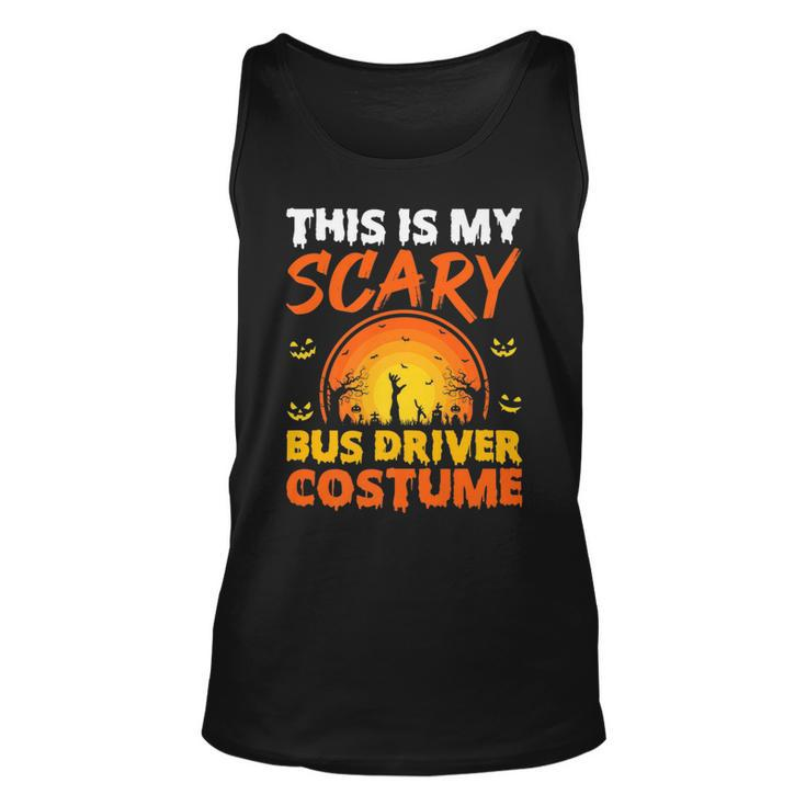 Vintage This Is My Scary Bus Driver Costume Halloween Driver Tank Top
