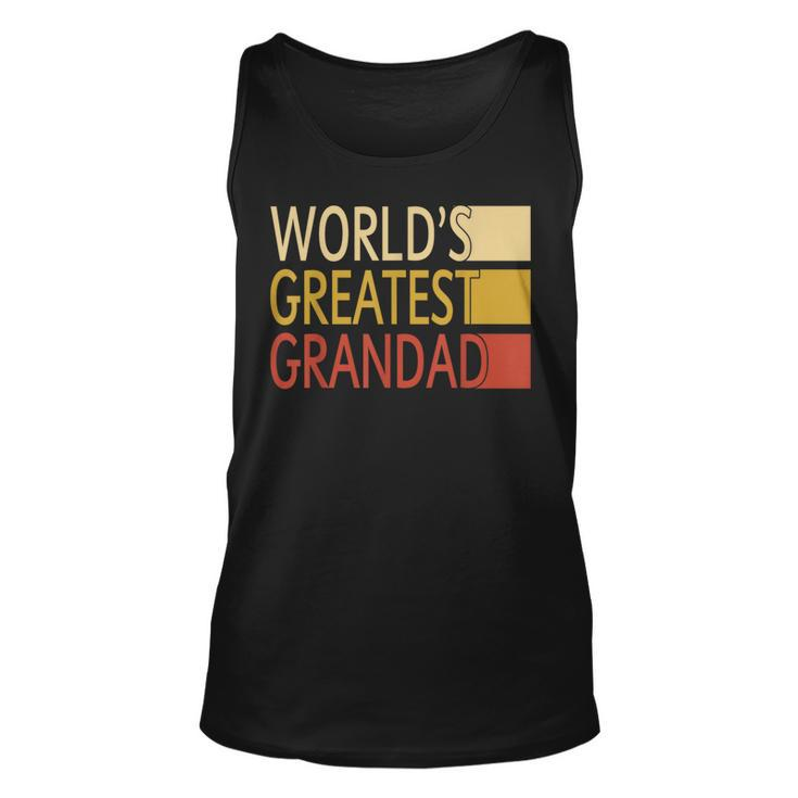 Vintage Worlds Greatest Grandad Dad Grandpa Fathers Day Grandpa Tank Top