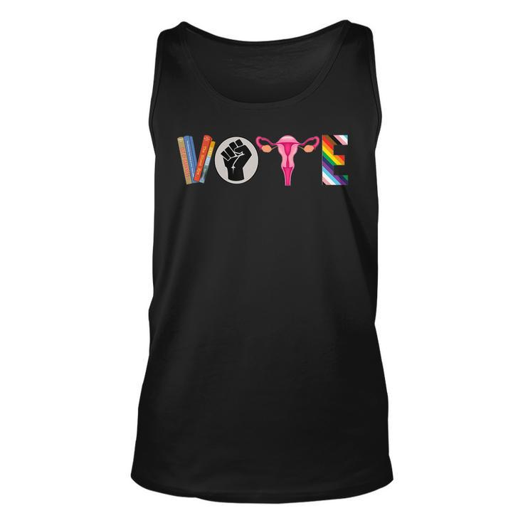 Vote Banned Books Reproductive Rights Blm Political Activism  Unisex Tank Top