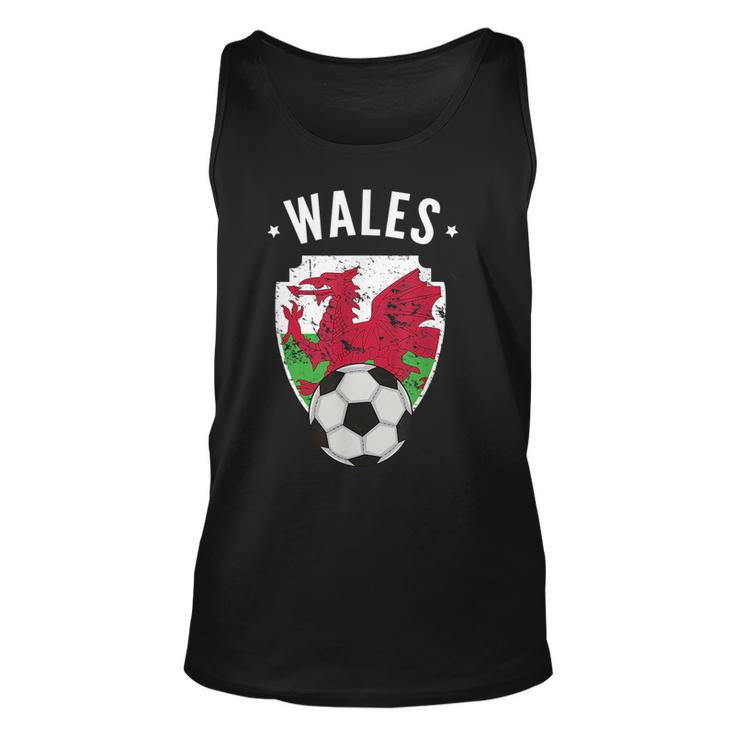 Wales Soccer Wales Flag Football Welsh Pride Roots  Unisex Tank Top