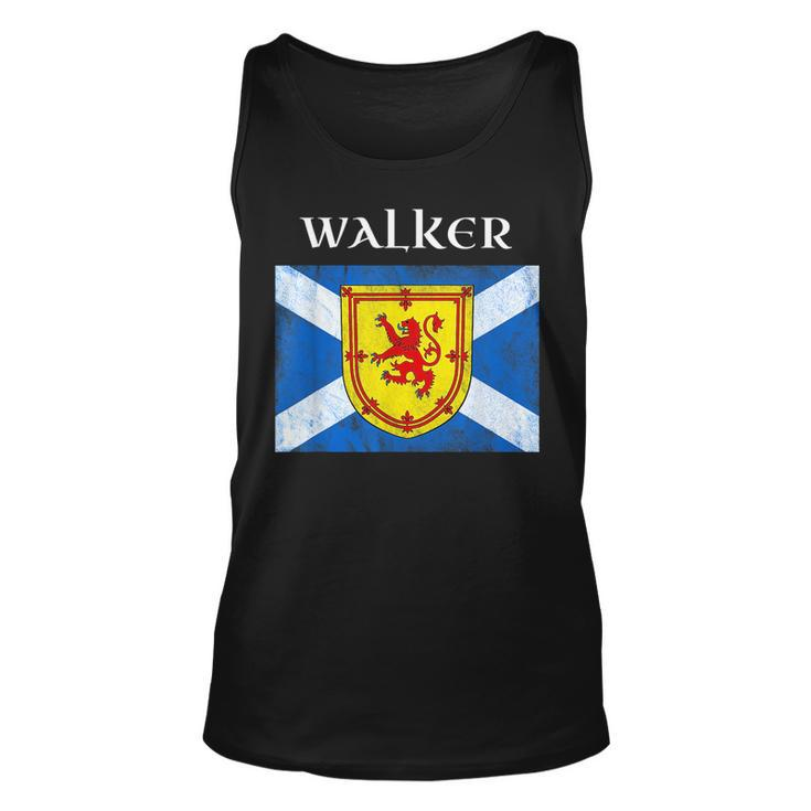 Walker Clan Scottish Name Scotland Flag Unisex Tank Top