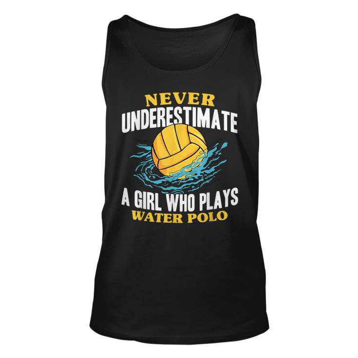 Waterpolo Never Underestimate A Girl Who Plays Water Polo Water Polo Tank Top