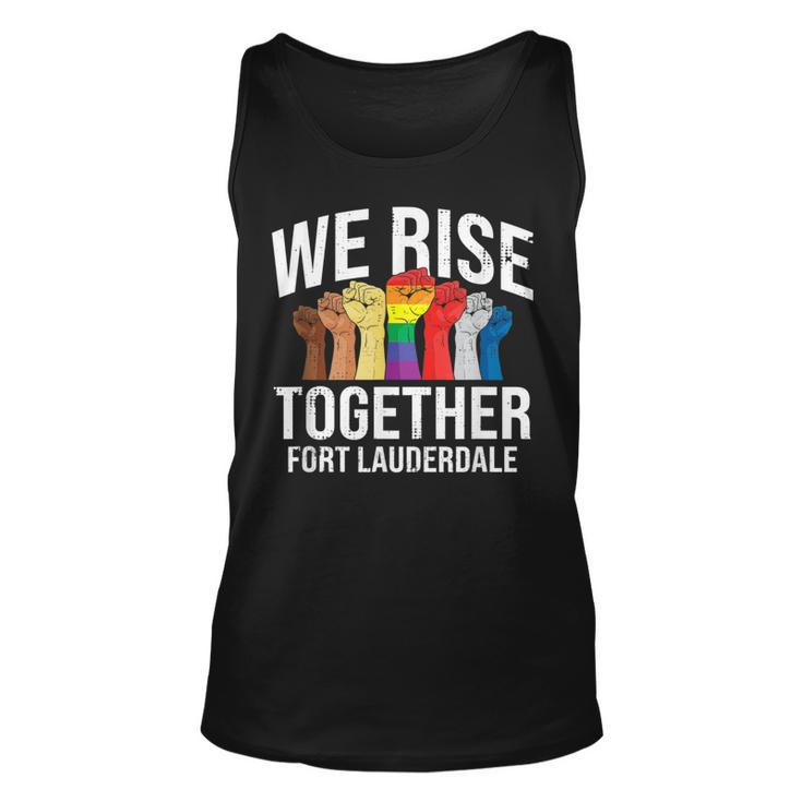 We Rise Together Fort Lauderdale Lgbtq Florida Pride  Unisex Tank Top