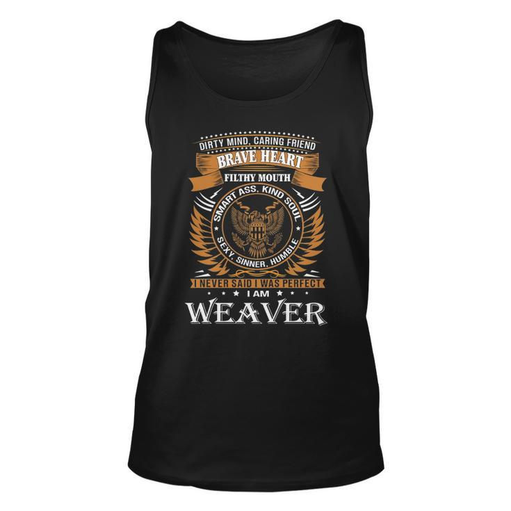 Weaver Name Gift Weaver Brave Heart Unisex Tank Top