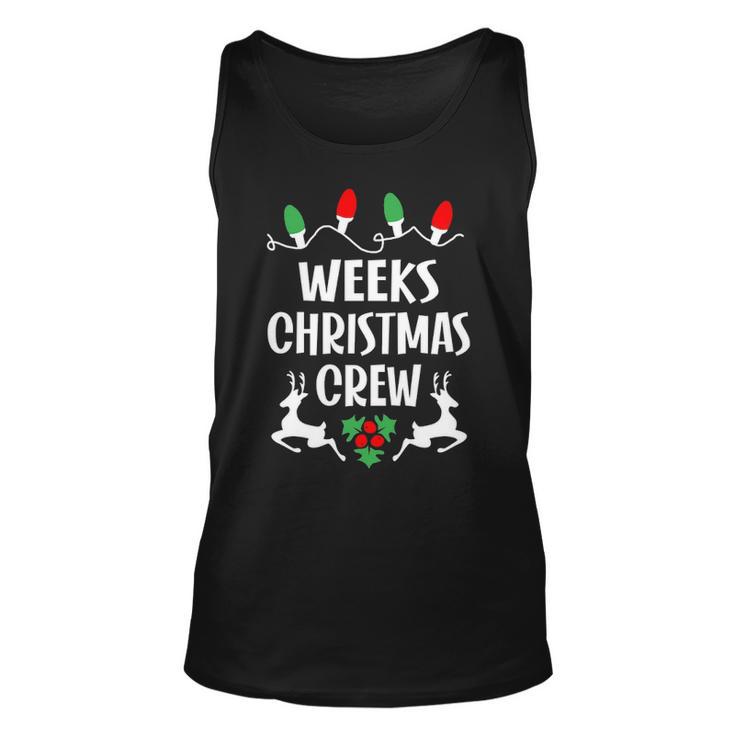 Weeks Name Gift Christmas Crew Weeks Unisex Tank Top