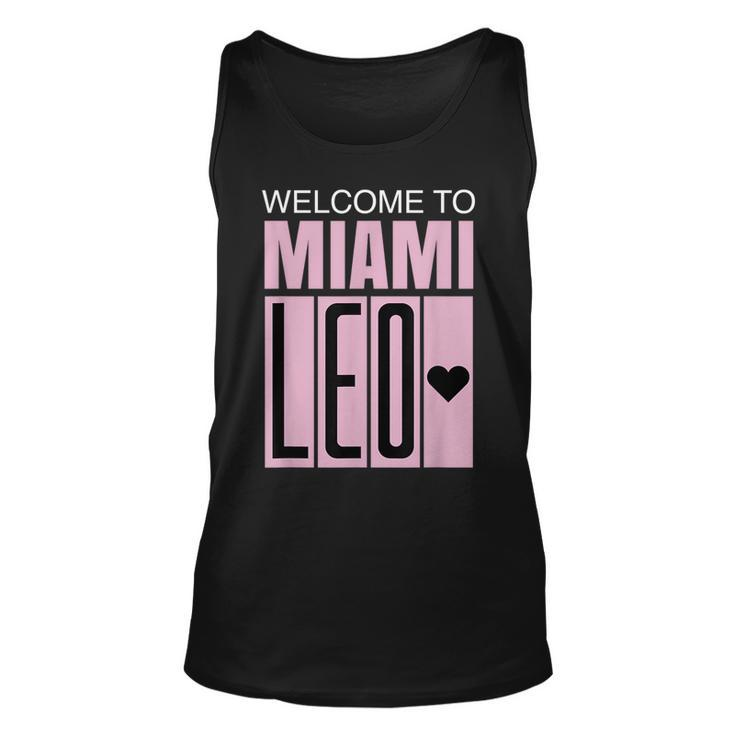 Welcome To Miami Leo 10 Goat For Goat Lovers Tank Top
