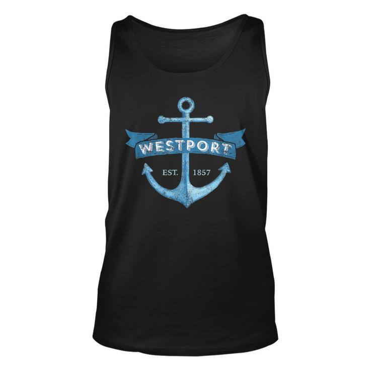 Westport Anchor T  For Men Who Fish Puget Sound Unisex Tank Top