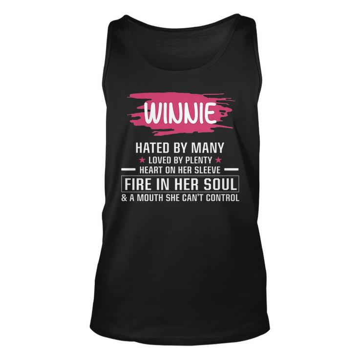 Winnie Name Gift Winnie Hated By Many Loved By Plenty Heart Her Sleeve V2 Unisex Tank Top
