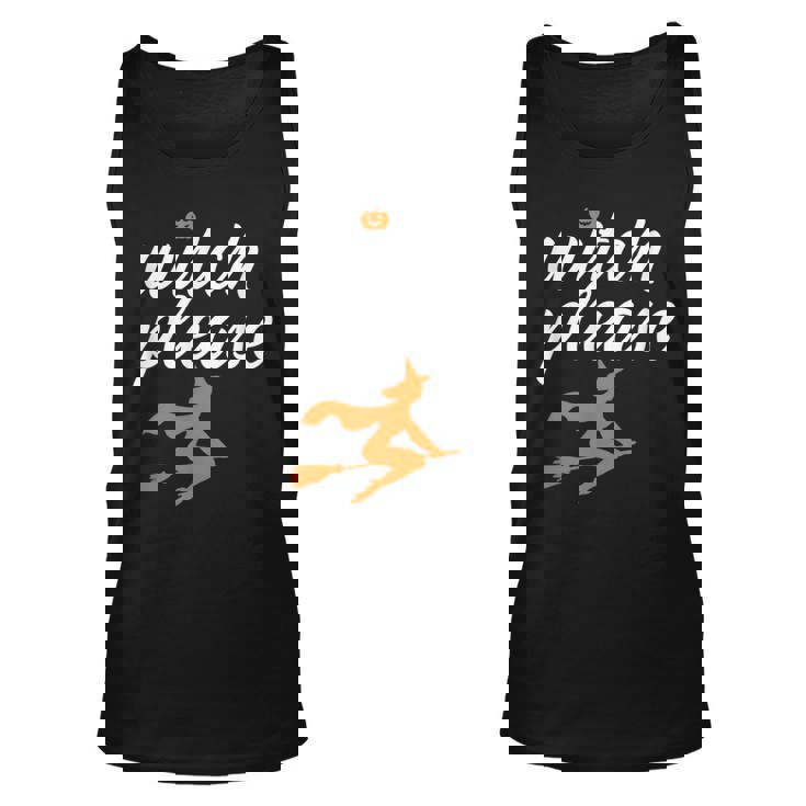 Witch Please Halloween Pun Witchcraft And Broomstick Halloween Tank Top