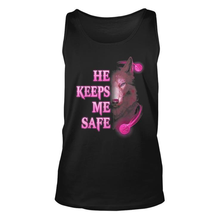 Wolf He Keeps Me Safe She Keeps Me Wild For Wolf Lovers Tank Top