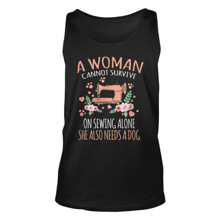 Woman Funny Sewing Quote  Unisex Tank Top