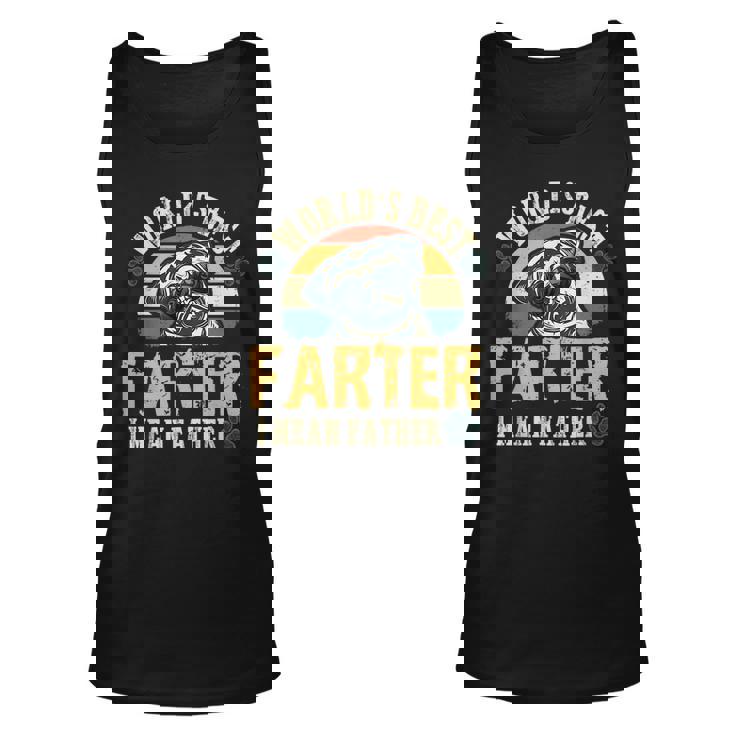 Worlds Best Farter I Mean Father Best Dad Ever Cool Dog  Unisex Tank Top