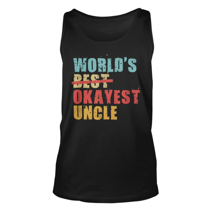 Worlds Best Okayest Uncle Acy014b  Unisex Tank Top