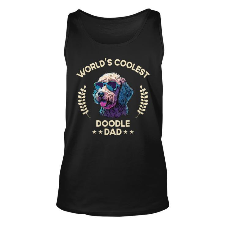 Worlds Coolest Dog Dad Papa - Men Doodle  Unisex Tank Top