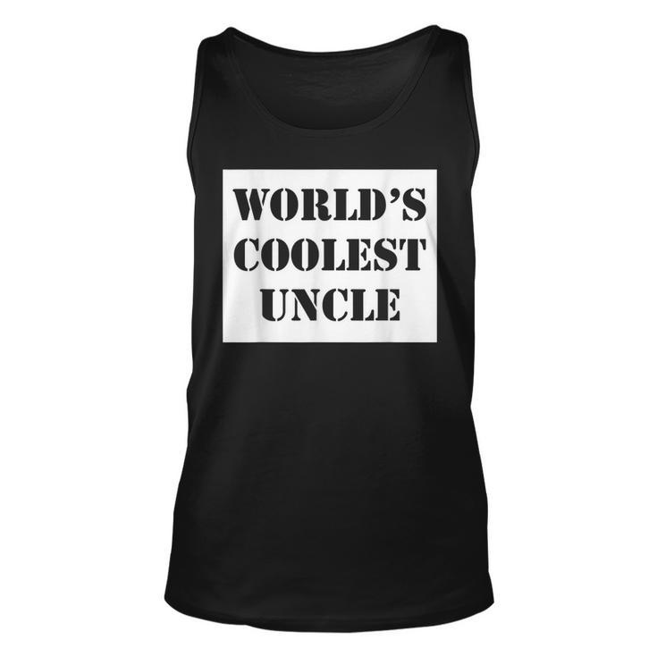 Worlds Coolest Uncle  Unisex Tank Top