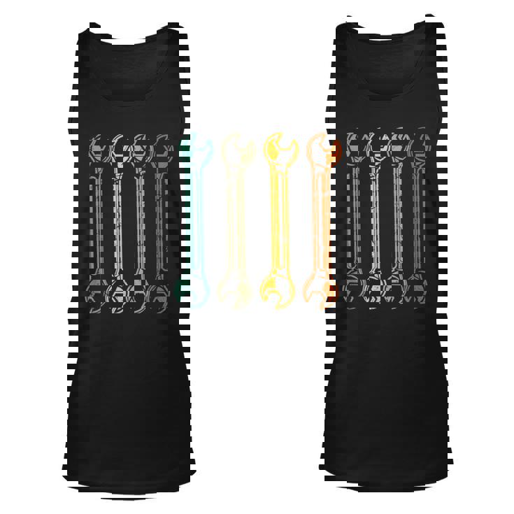 Wrenches Retro Car Mechanic Handyman Vintage Mechanic Tank Top